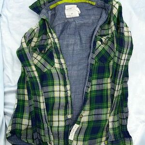 H&M Denim Skirt with Neon Accent